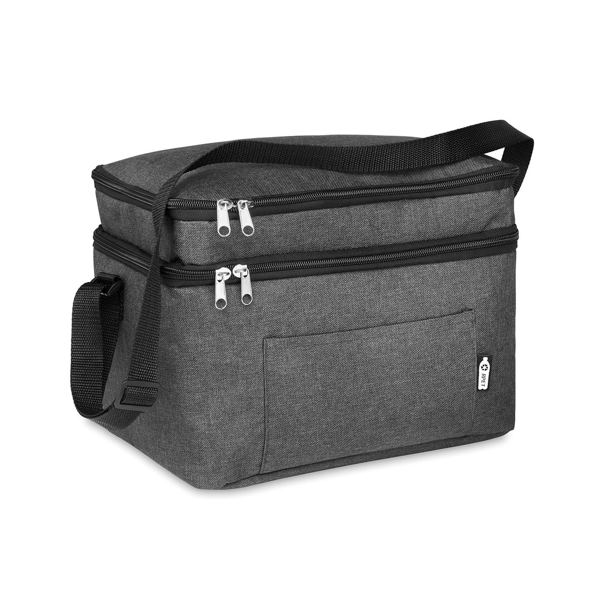 2 osainen kylmälaukku, meleerattu musta