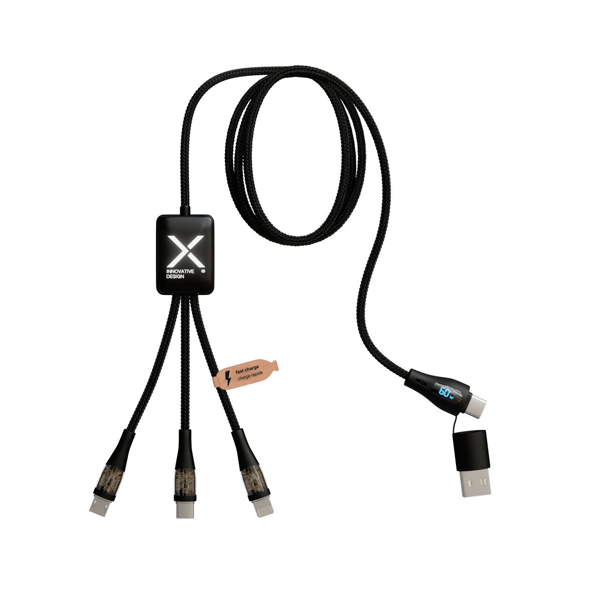 5 in 1 USB kaapeli, 60W, SCA.design C51