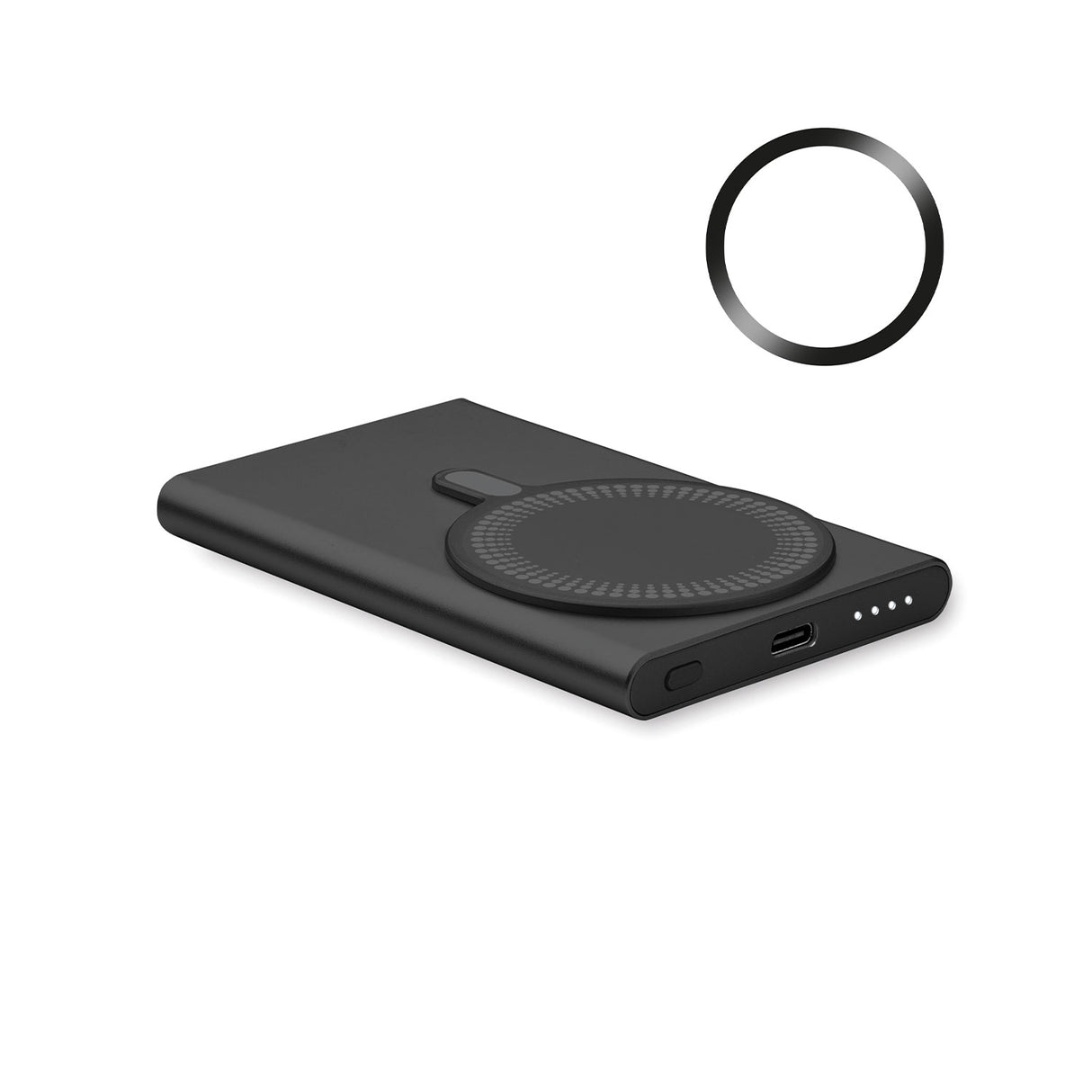 5000mah magneettinen langaton varavirtalähde, musta