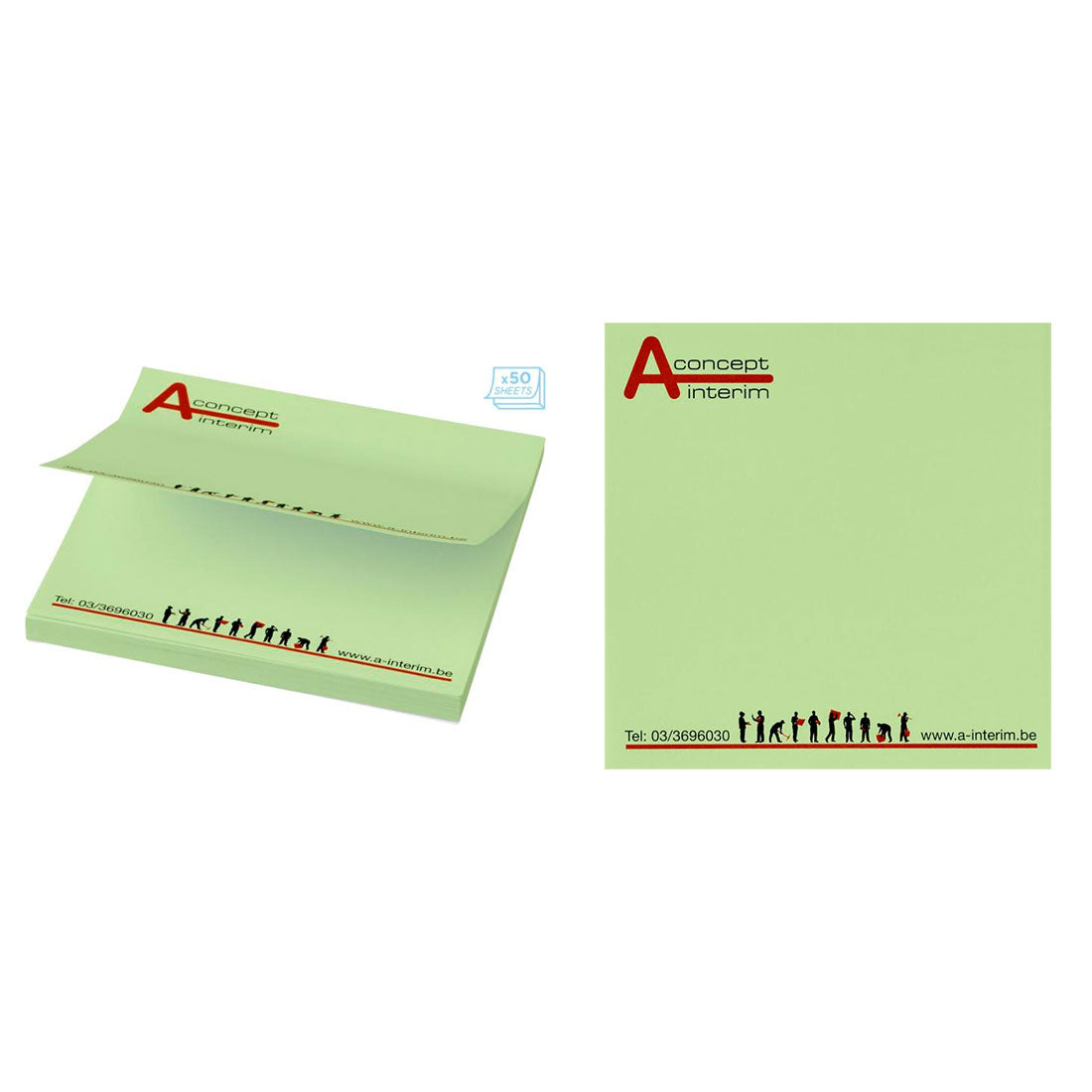 75 x 75 mm muistilaput, vihreä