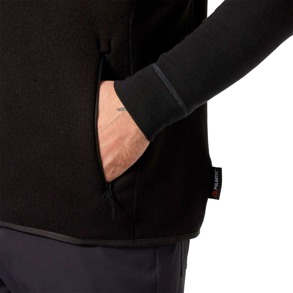 Men's Varde Fleece Vest 2.0, musta, tasku