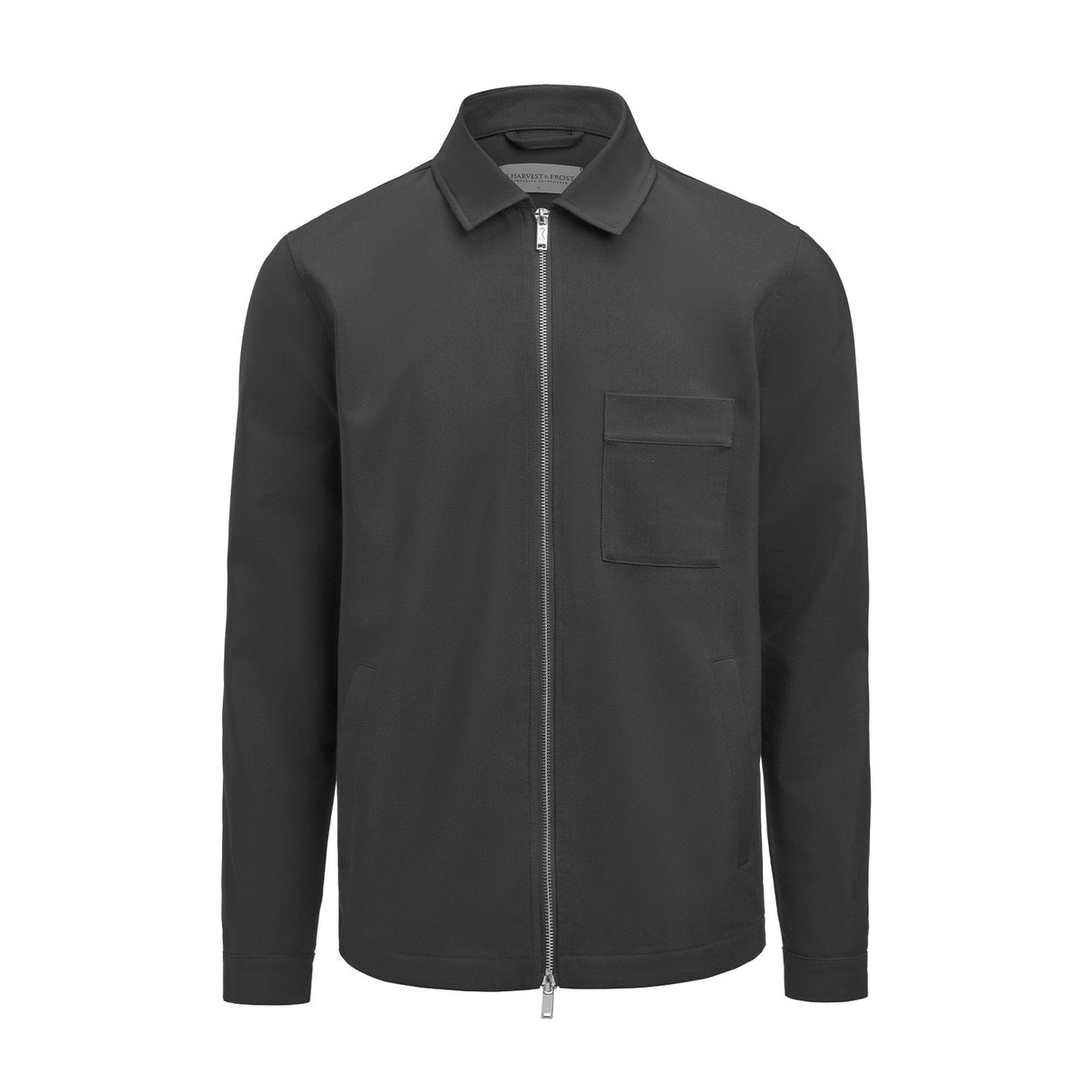 Modern Zip Overshirt, musta