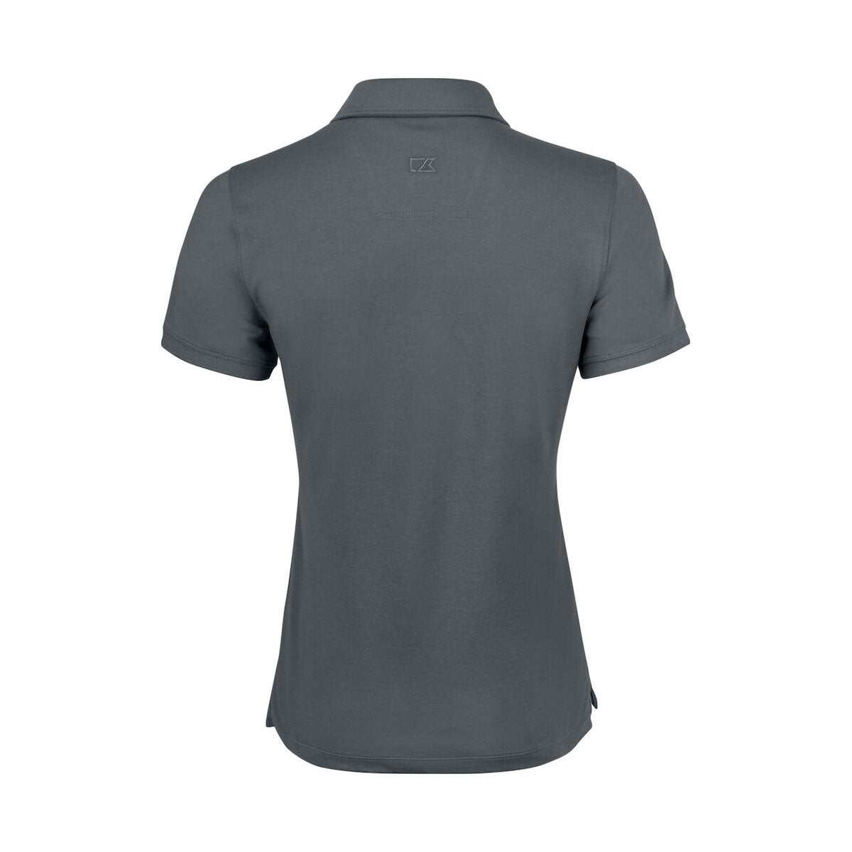Oceanside Stretch Polo Ladies tummanharmaa, selkä