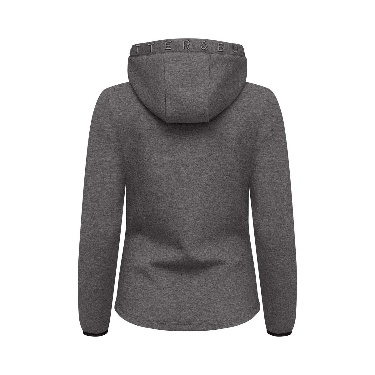 Pemberton Hood FZ naisten vetoketjuhuppari tummanharmaa, selkä