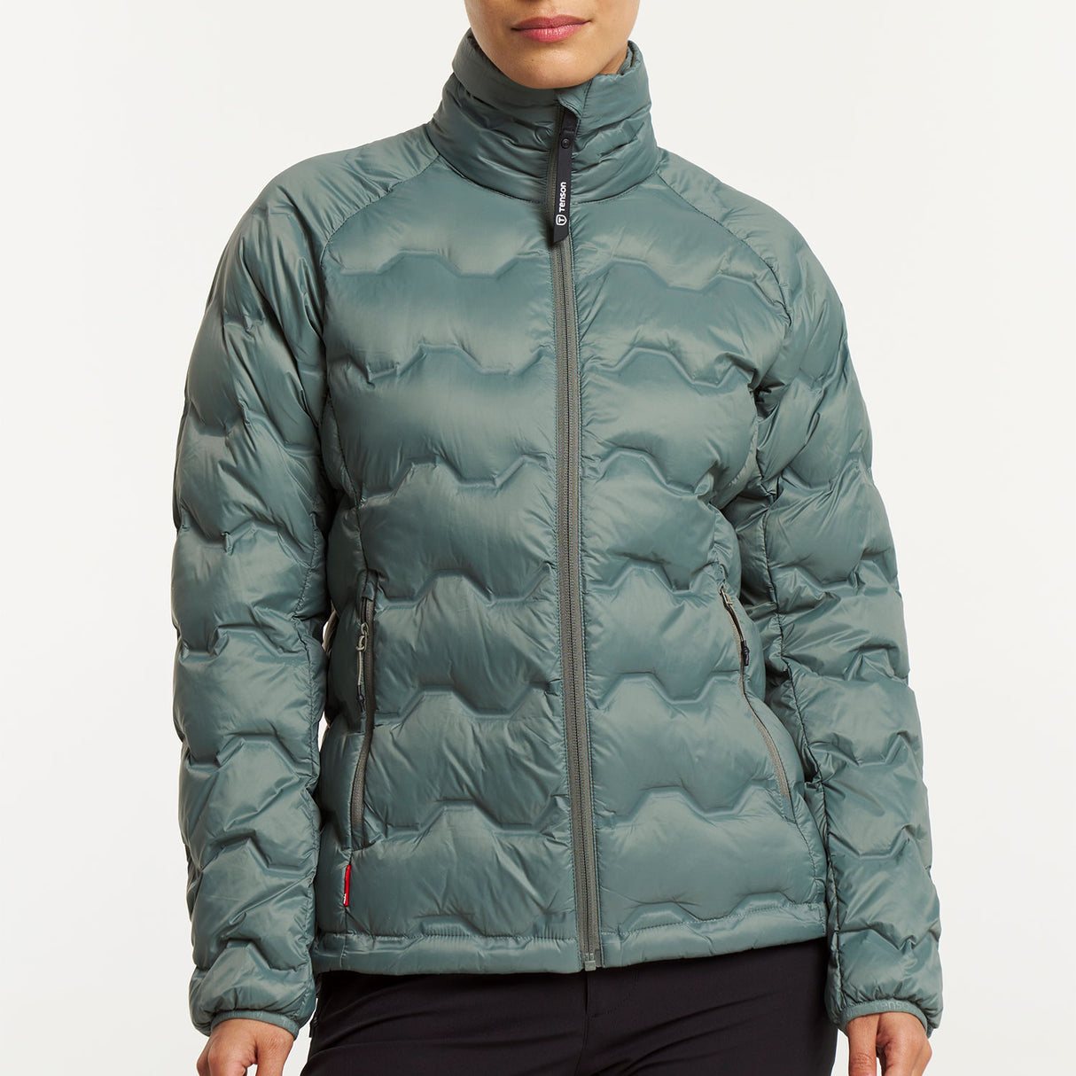 TXlite Shibui Down Collar Jacket Women harmaanvihreä