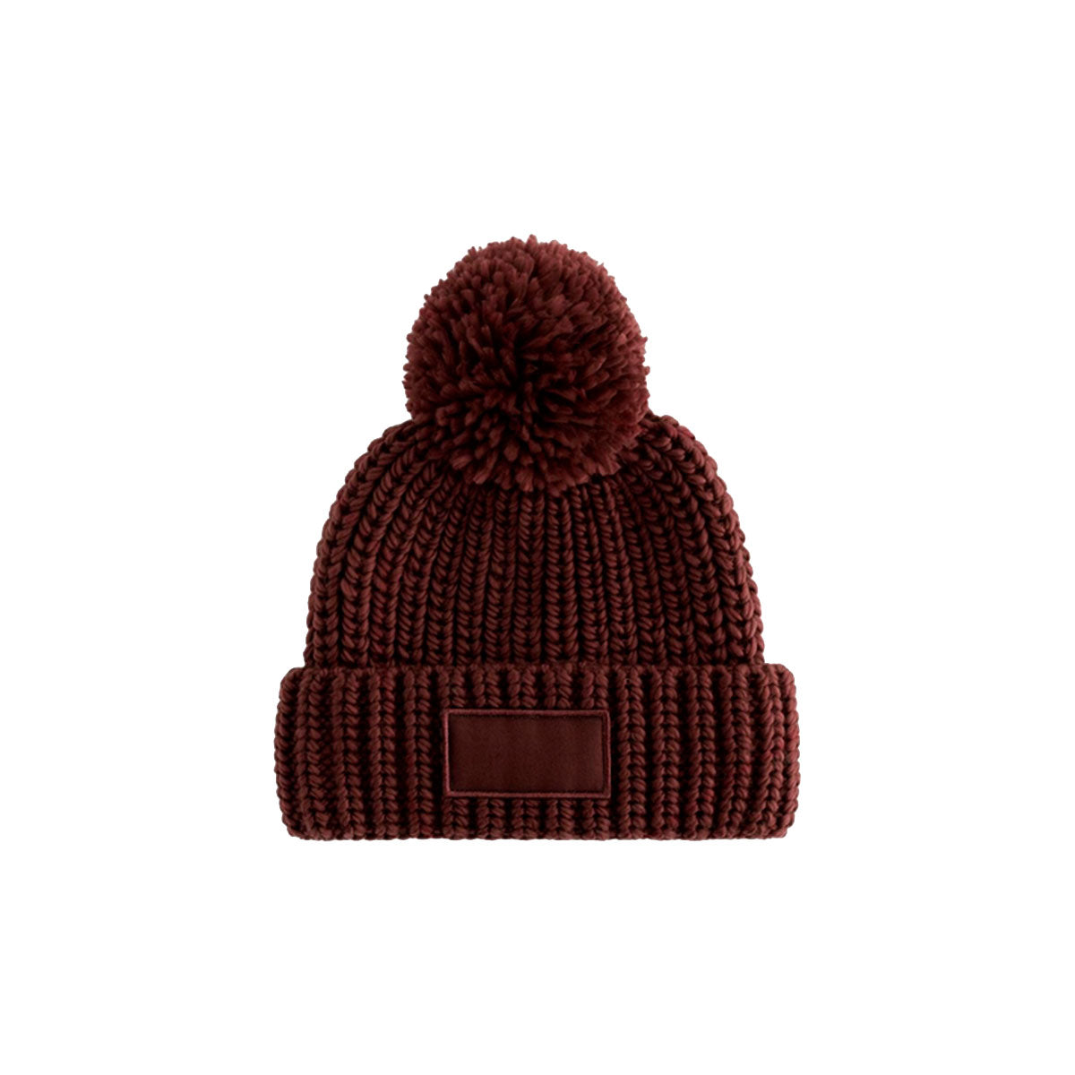 oasty patch beanie, walnut ruskea