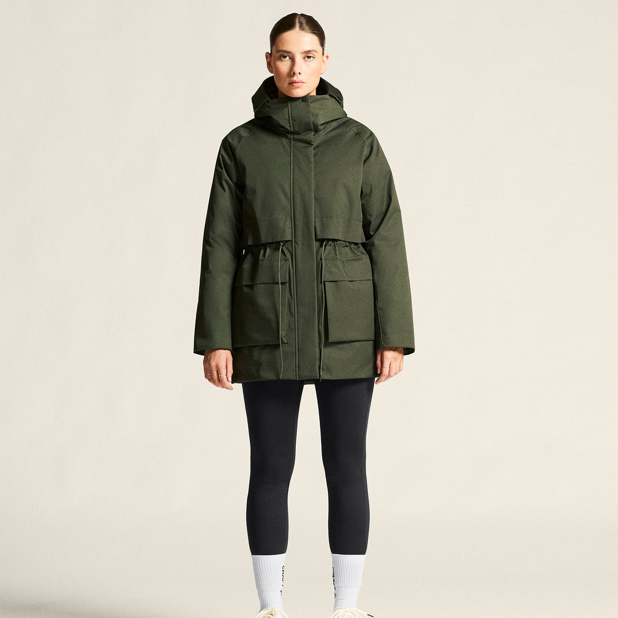 Urban Padded Parka W vihreä parkatakki