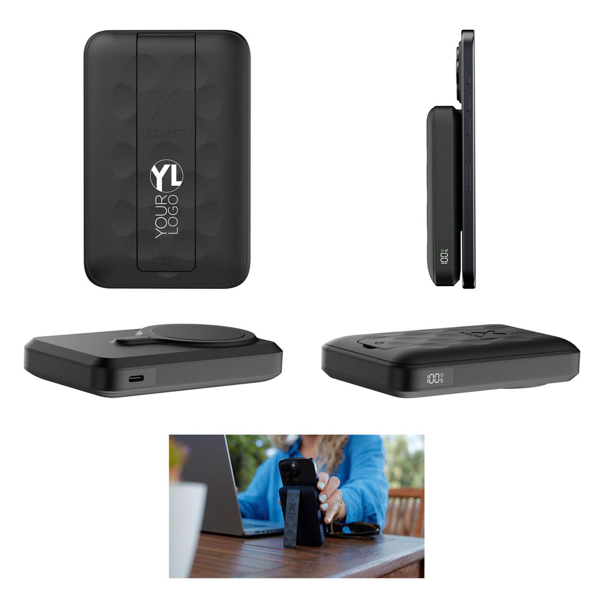 Xtorm FS5W101 10000 mAh magneettinen langaton varavirtalähde omalla logolla