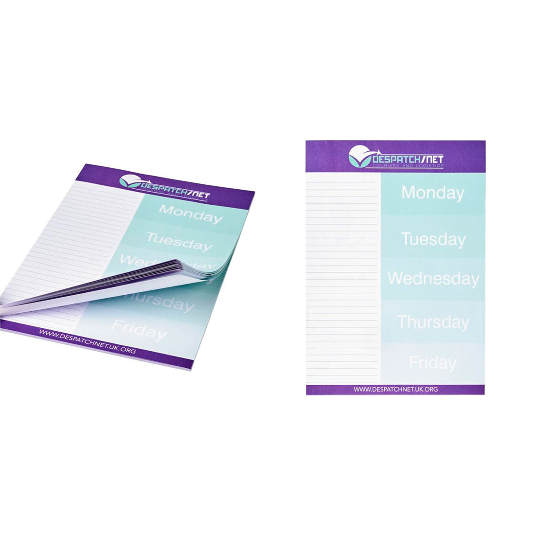 A4 muistilehtiö omalla painatuksella, logolla