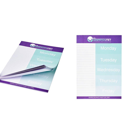 A4 muistilehtiö omalla painatuksella, logolla