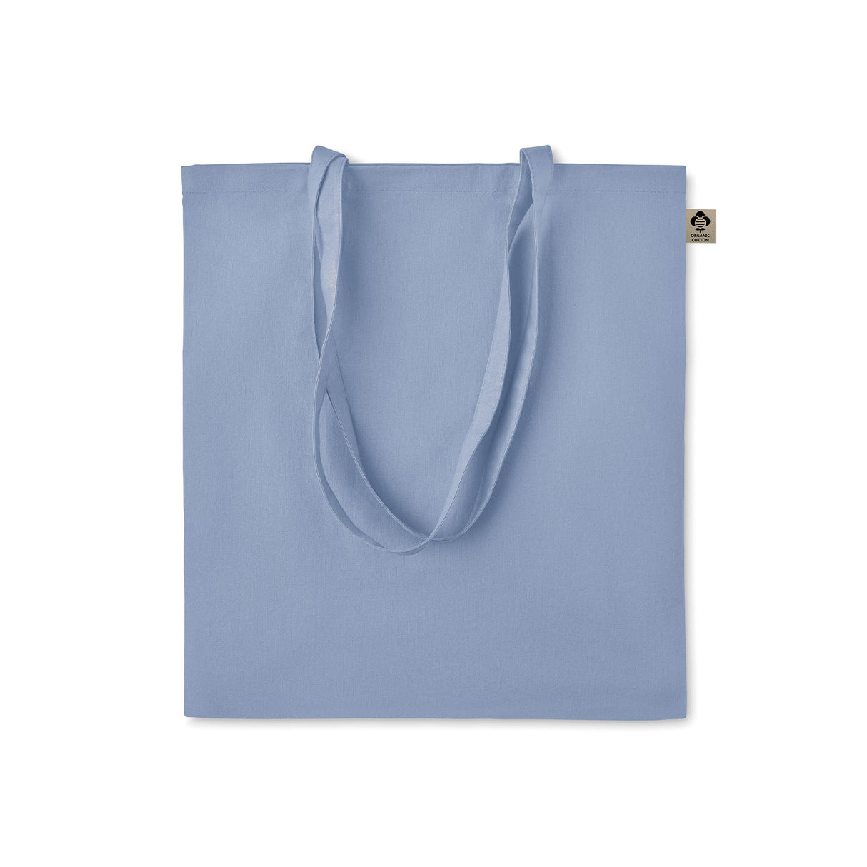 baby blue sininen ekologinen kangaskassi 140g