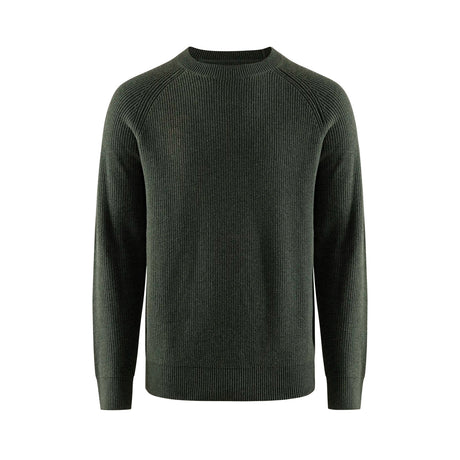berkeley Hayward Ribbed Crew Neck miesten neulepusero tummanvihreä