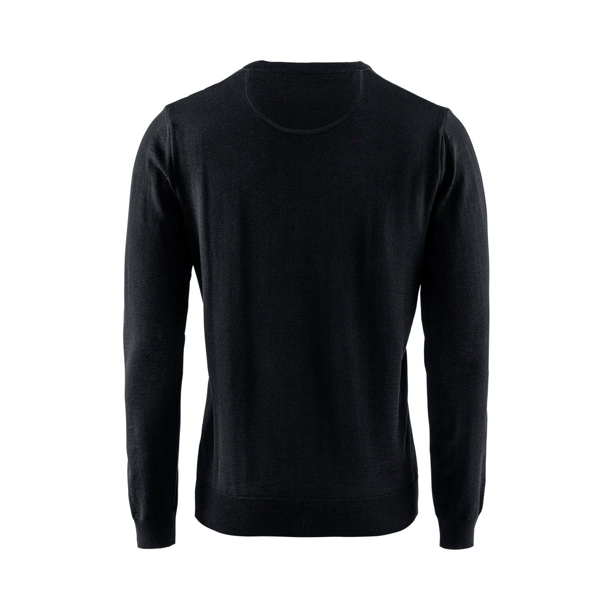 Berkeley Wilton Merino V-neck musta, selkä