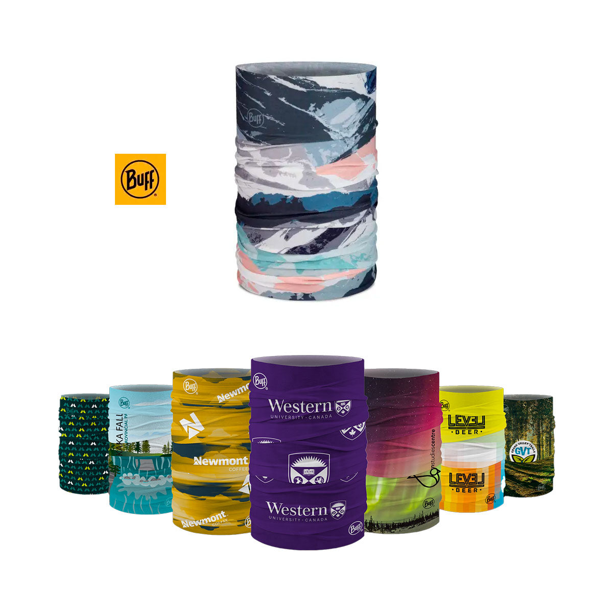 buff huivi omalla logolla