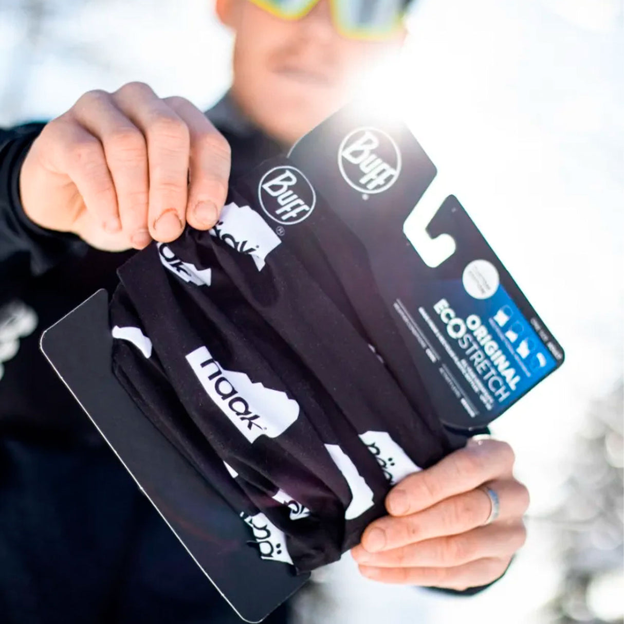 buff tuubihuivi omalla logolla, painatuksella