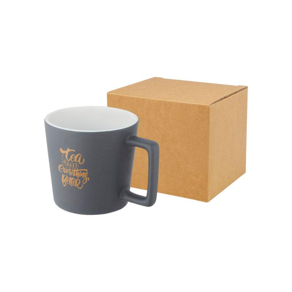 cali 370 ml, harmaa-valkoinen, muki omalla painatuksella