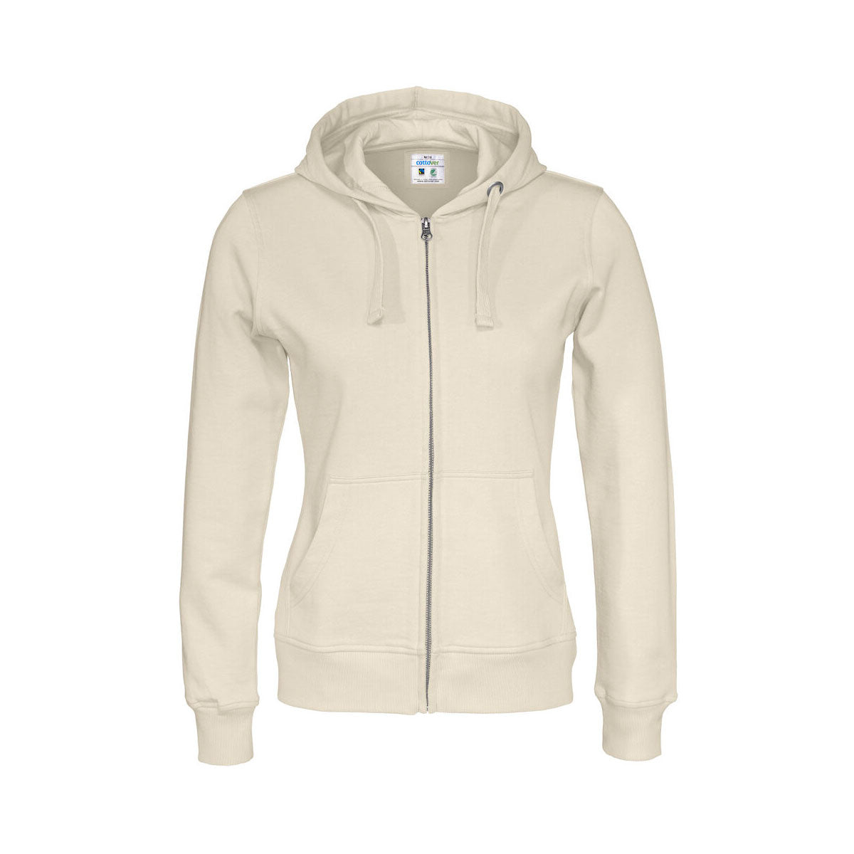 cottover vetoketjuhuppari lady luonnonvalkoinen