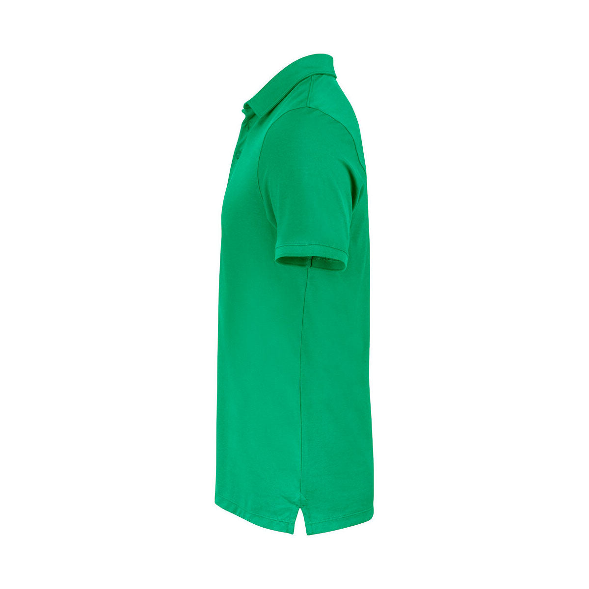 Cutter & Buck Oceanside Stretch Polo vihreä, vasen hiha ja sivuprofiili