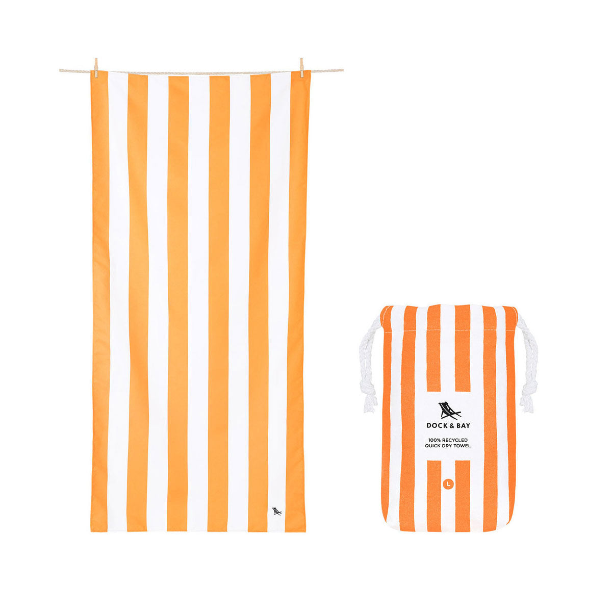 Dock & Bay rantapyyhe, oranssi