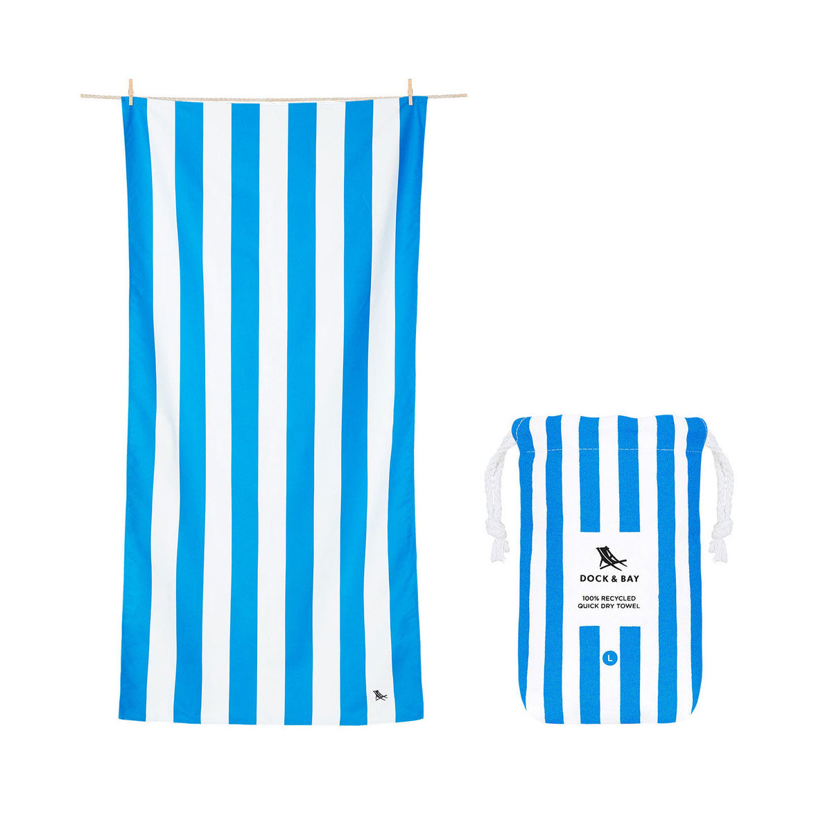 Dock & Bay rantapyyhe, sininen