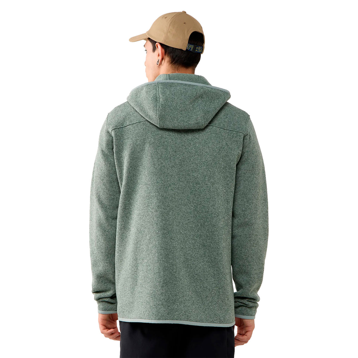 Haglöfs Swook II Mid Hood fleecehuppari, meleerattu vihreä, selkäpuoli