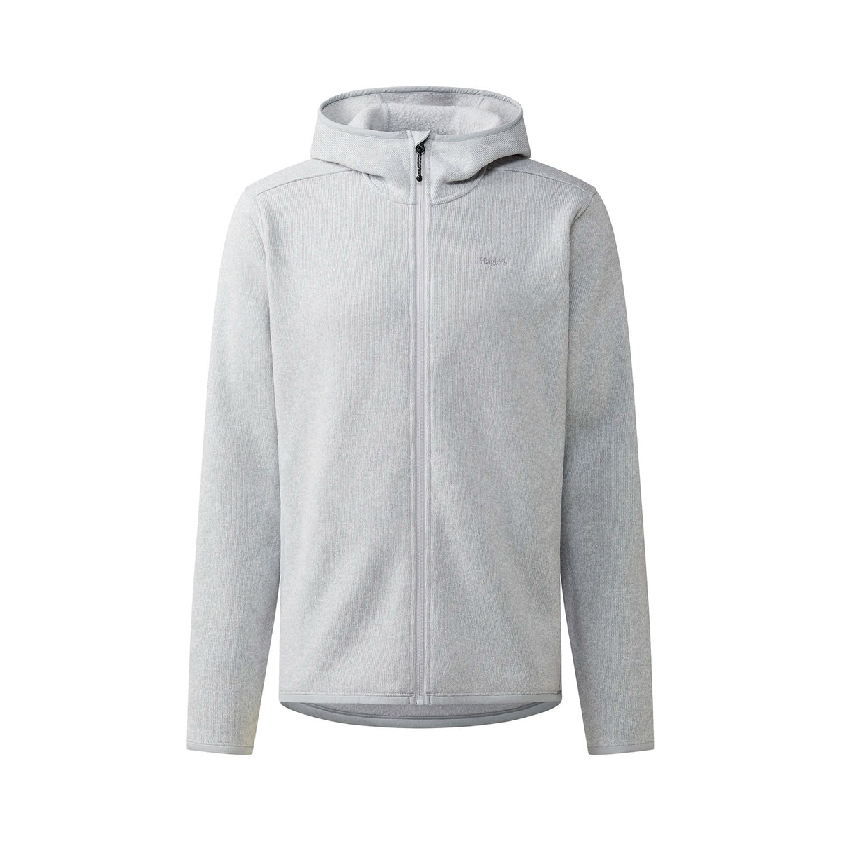 Haglöfs Swook II Mid Hood fleecetakki hupulla, meleerattu vaaleanharmaa