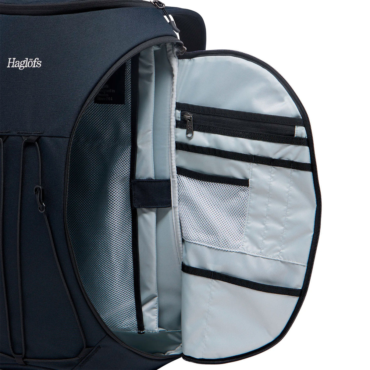 Haglöfs Corker large sivusta avattava reppu, musta