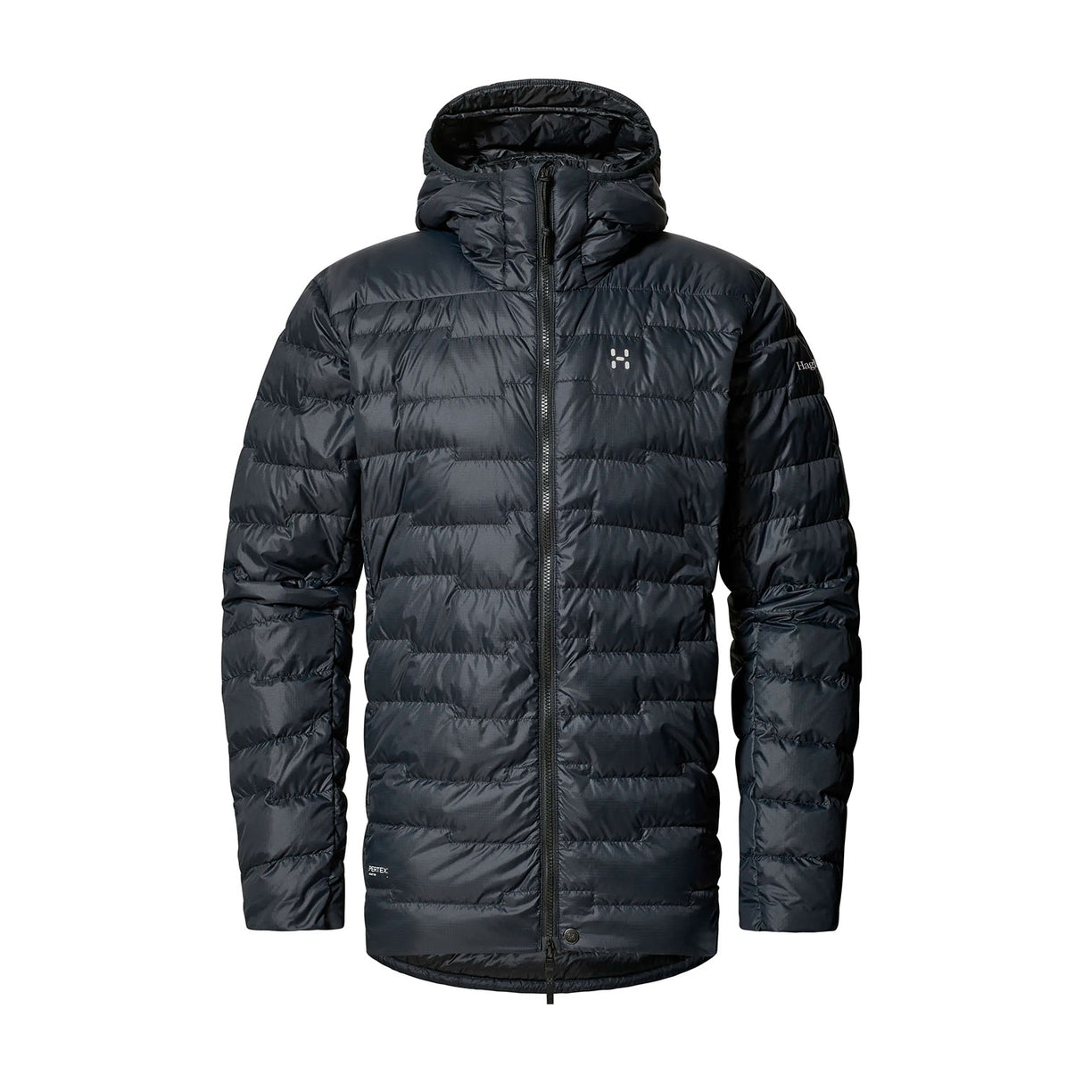 Haglöfs kevytuntuvatakki hupulla, musta