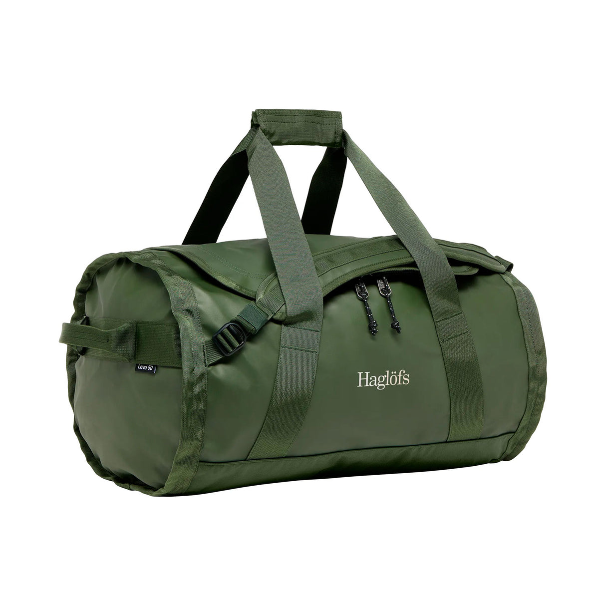 haglöfs lava 50l duffelilaukku, seaweed green vihreä