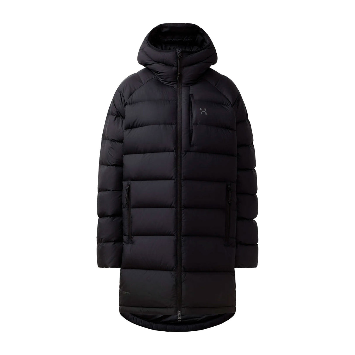 haglöfs naisten pitkä untuvatakki, musta