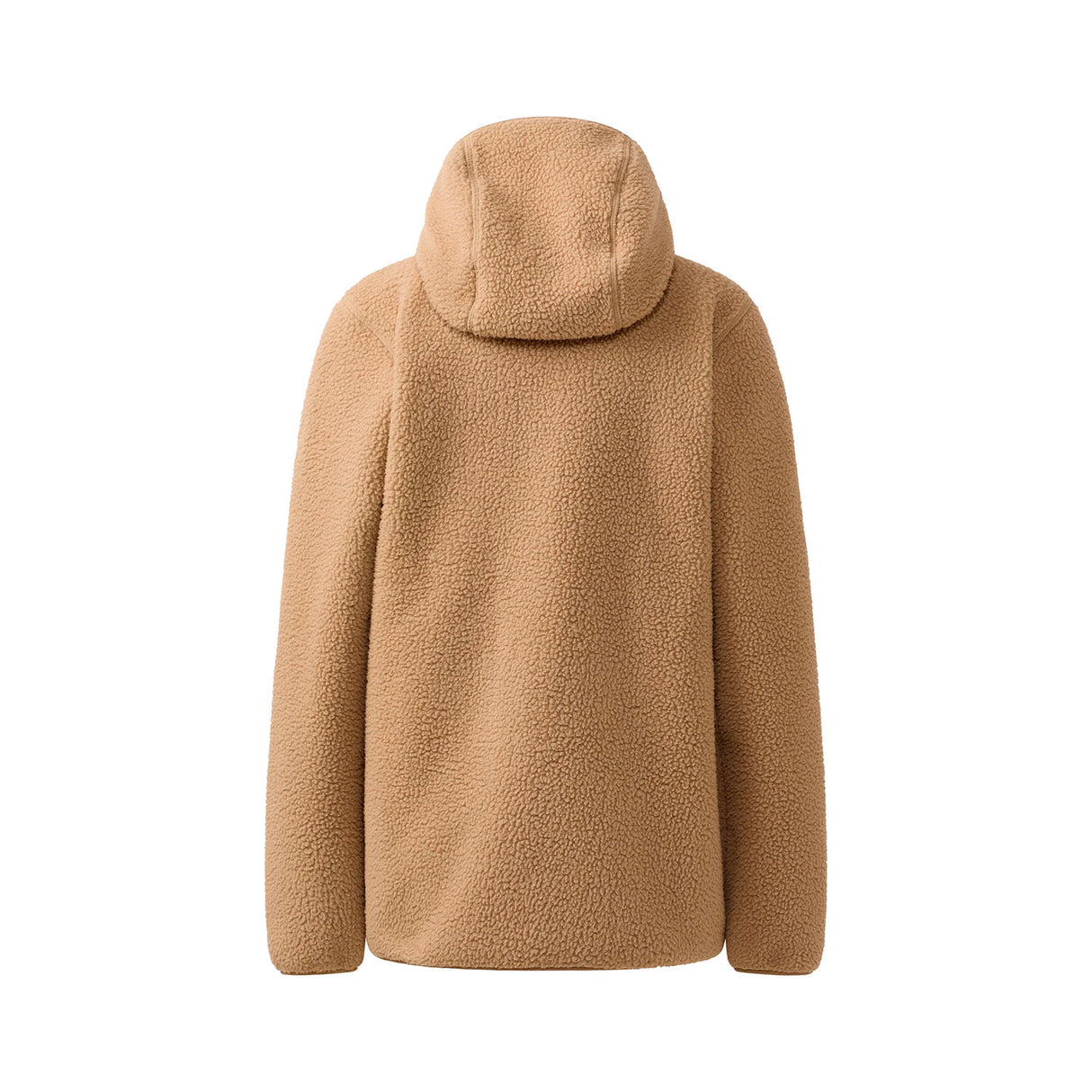 haglöfs naisten pörröinen fleecetakki hupulla, vaaleanruskea, selkä