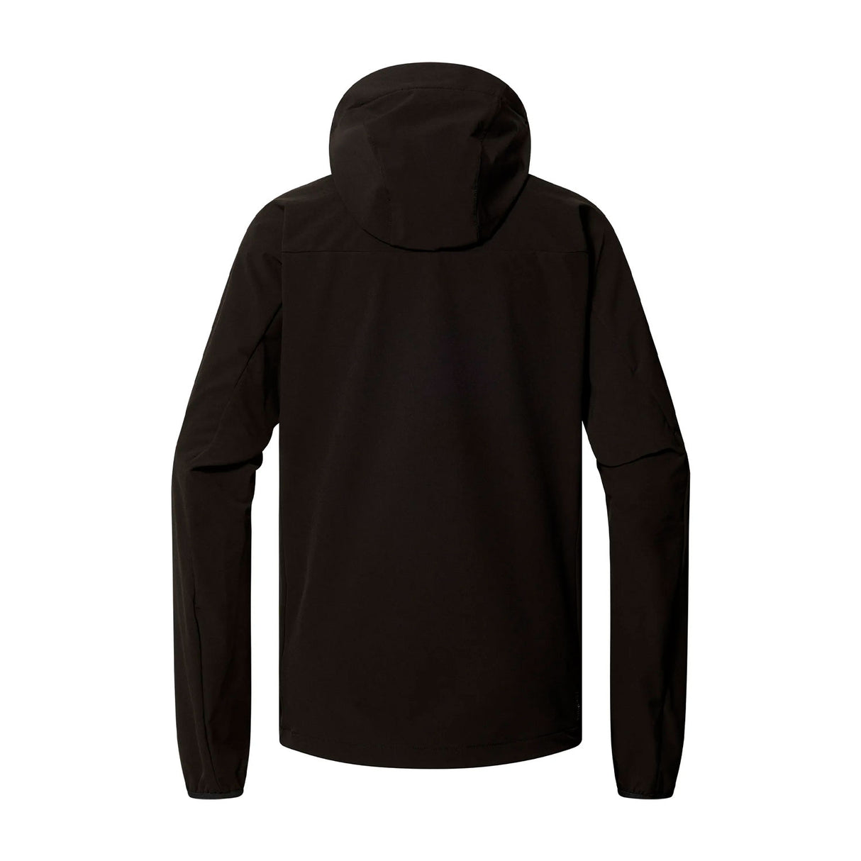 haglöfs naisten softshell takki hupulla, musta, selkä