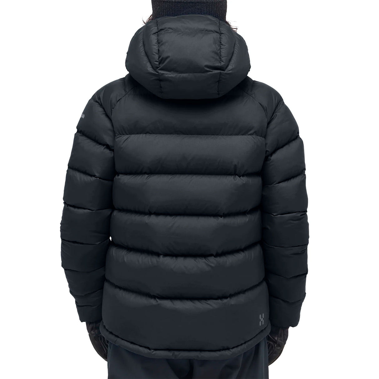 haglöfs naisten untuvatakki musta selkä