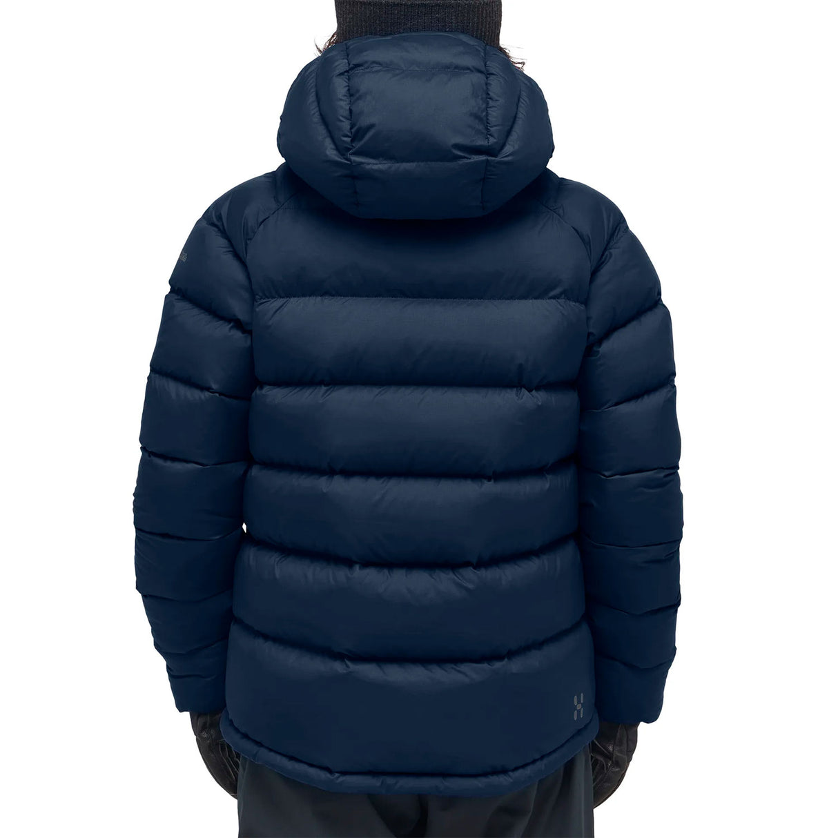 haglöfs naisten untuvatakki tummansininen selkä