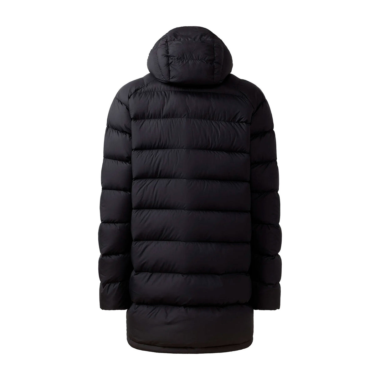 haglöfs pitkä untuvatakki, musta, selkä