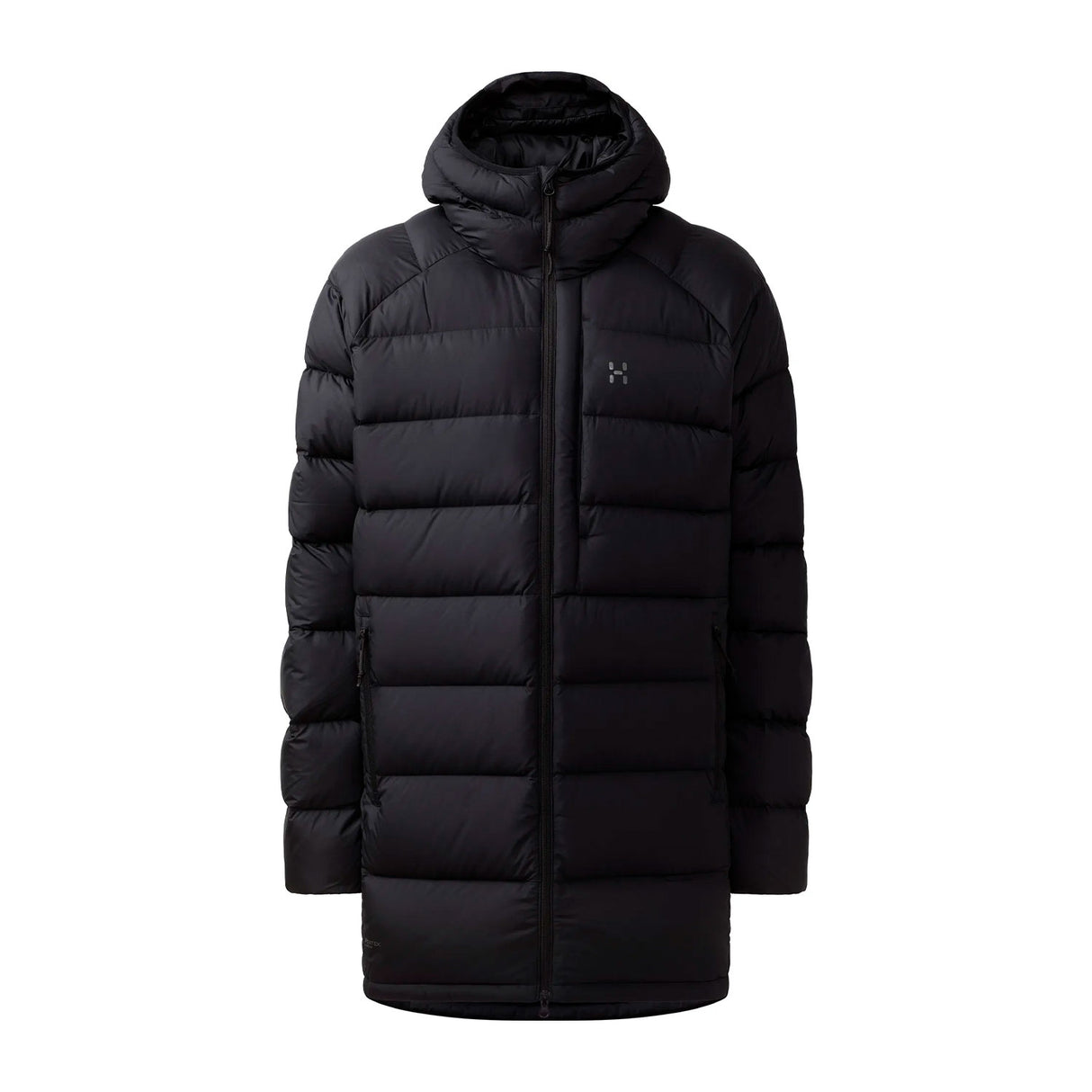 haglöfs pitkä untuvatakki, musta