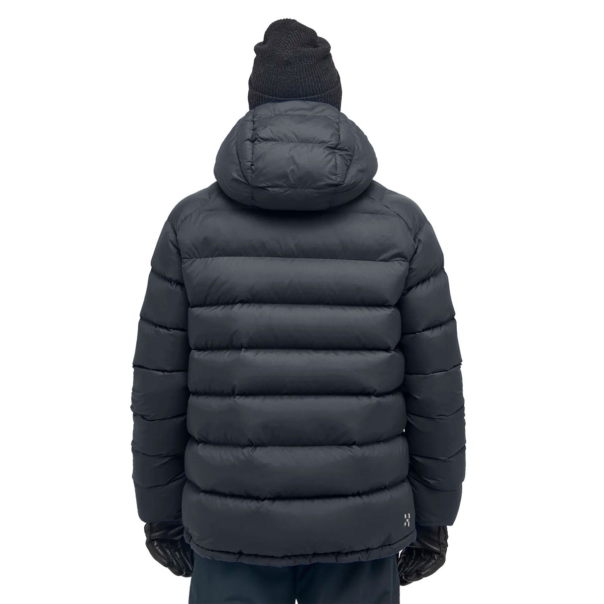 haglöfs untuvatakki musta selkä