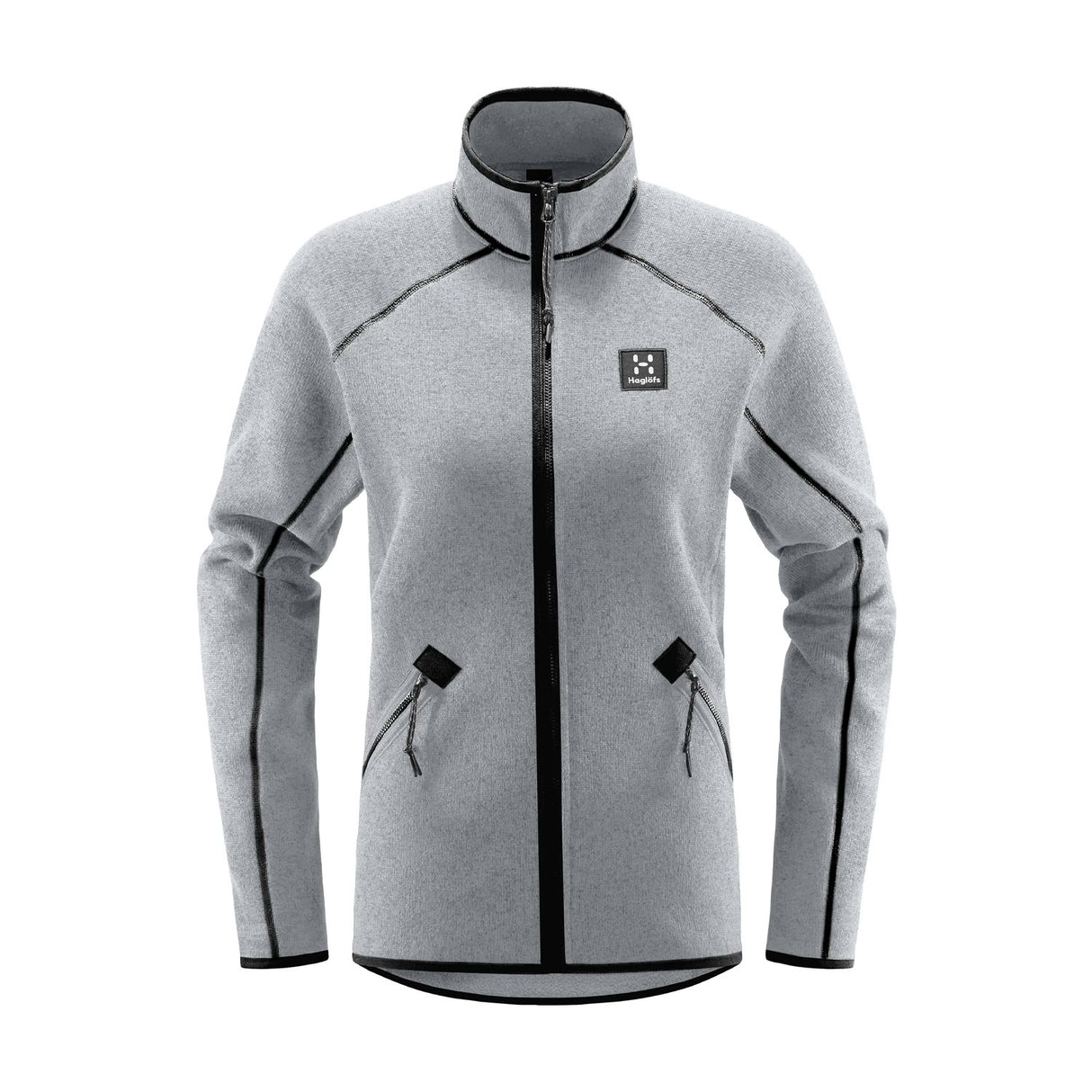 harmaa haglöfs naisten neulottu fleecetakki