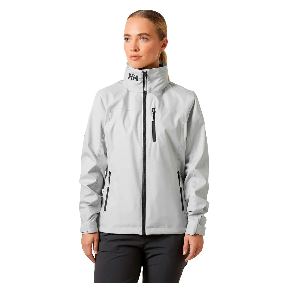 helly hansen naisten crew hooded jacket 2.0, harmaa
