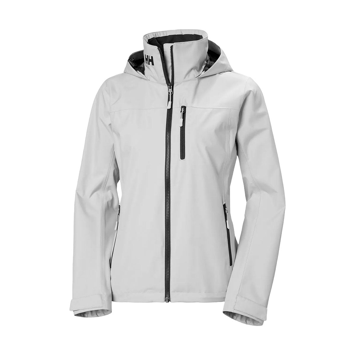 hh naisten crew hooded jacket 2.0, harmaa