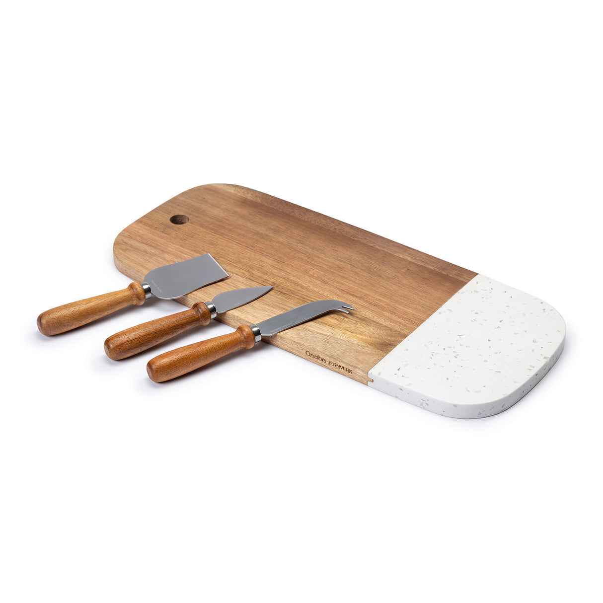 juustoveitsisetti, 3 juustoveistä ja tarjotin