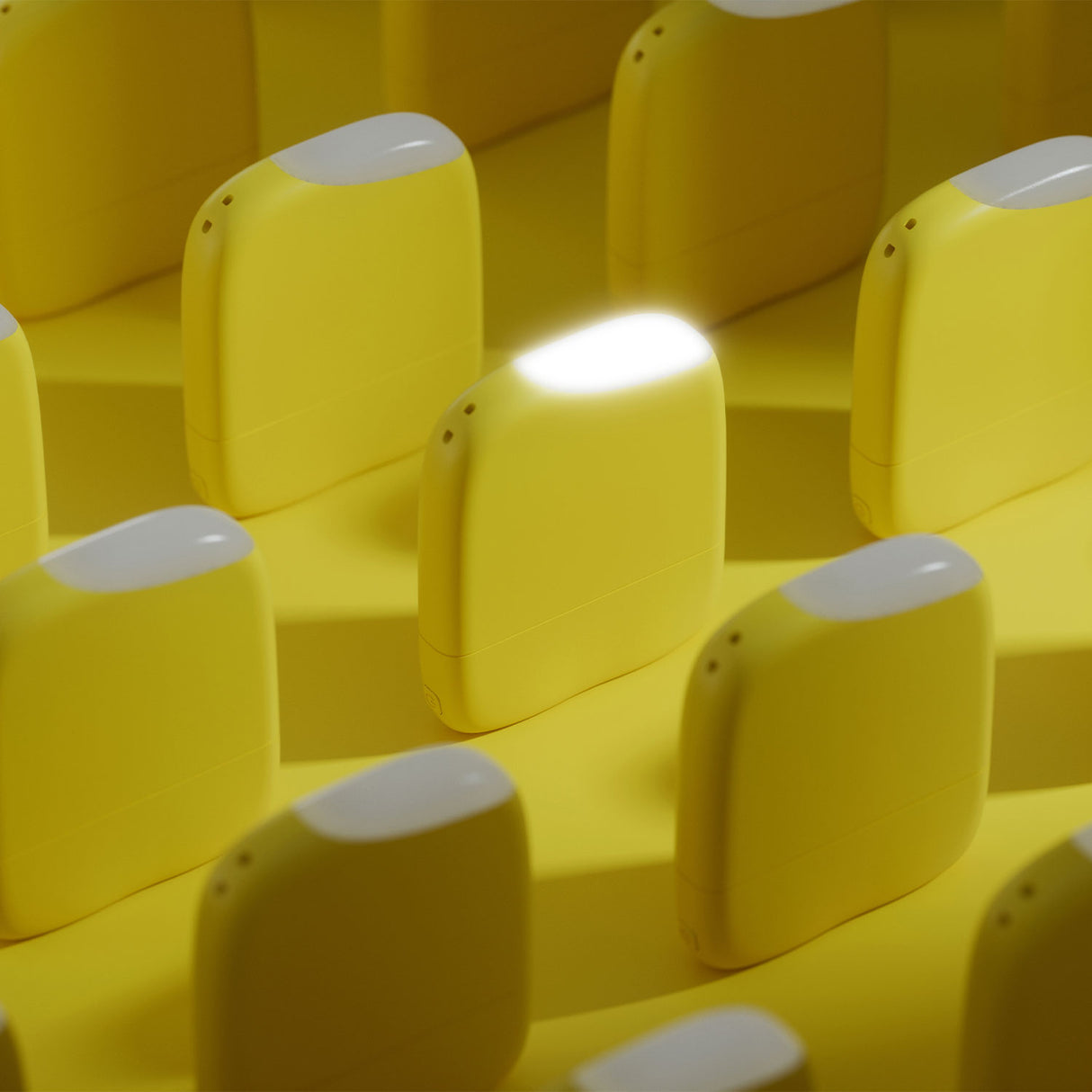 keltainen Xoopar ICE P Powerbank 5000mAh, led valo