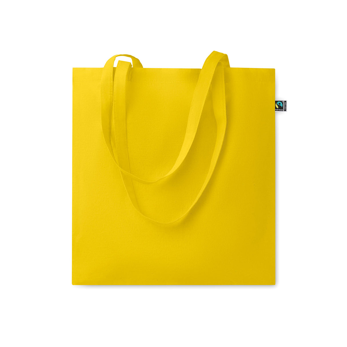 keltainen fairtrade puuvillakassi