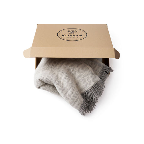 Klippan Skänor torkkupeitto, vaalea, lahjalaatikko