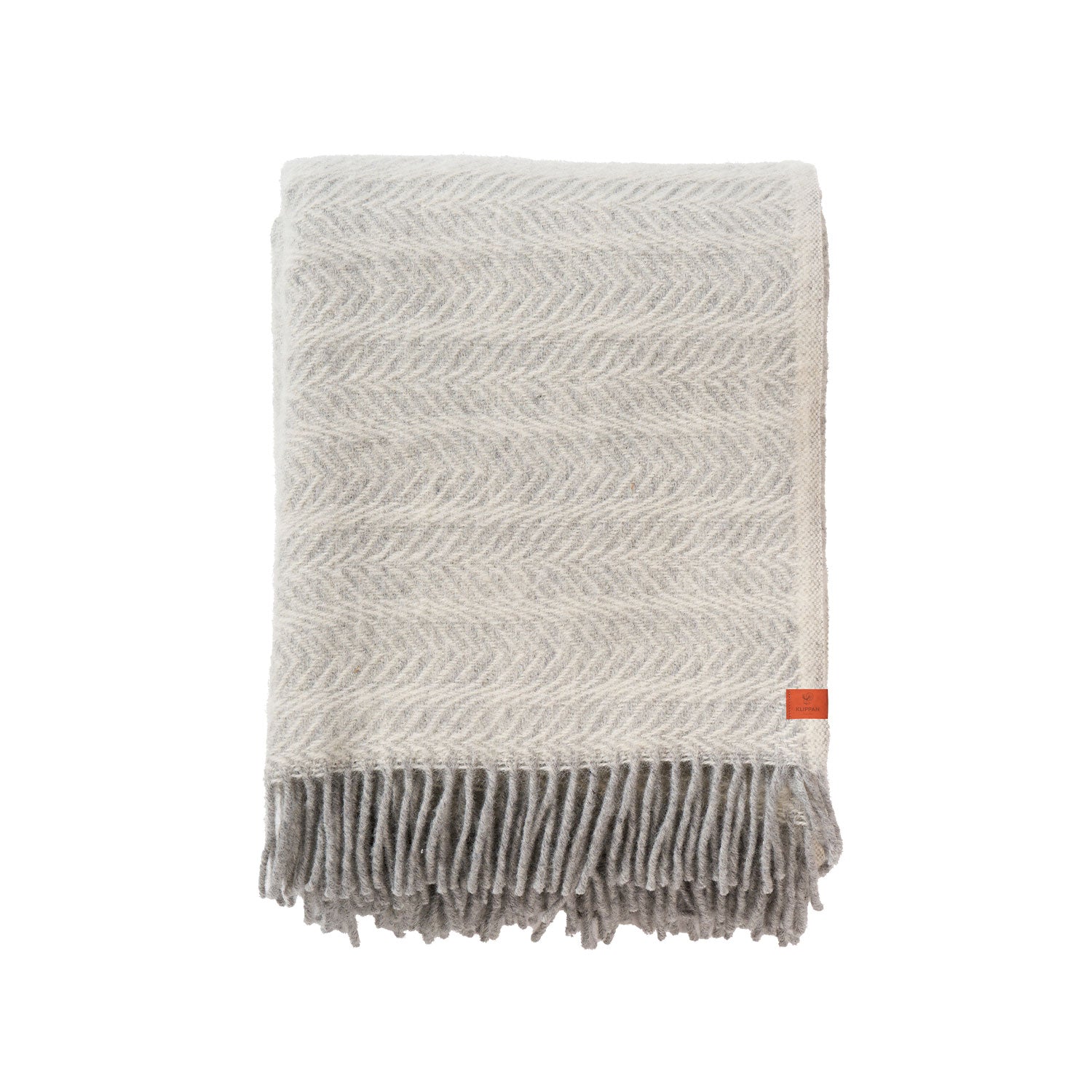 Klippan Skänor torkkupeitto, vaaleanharmaa/valkoinen