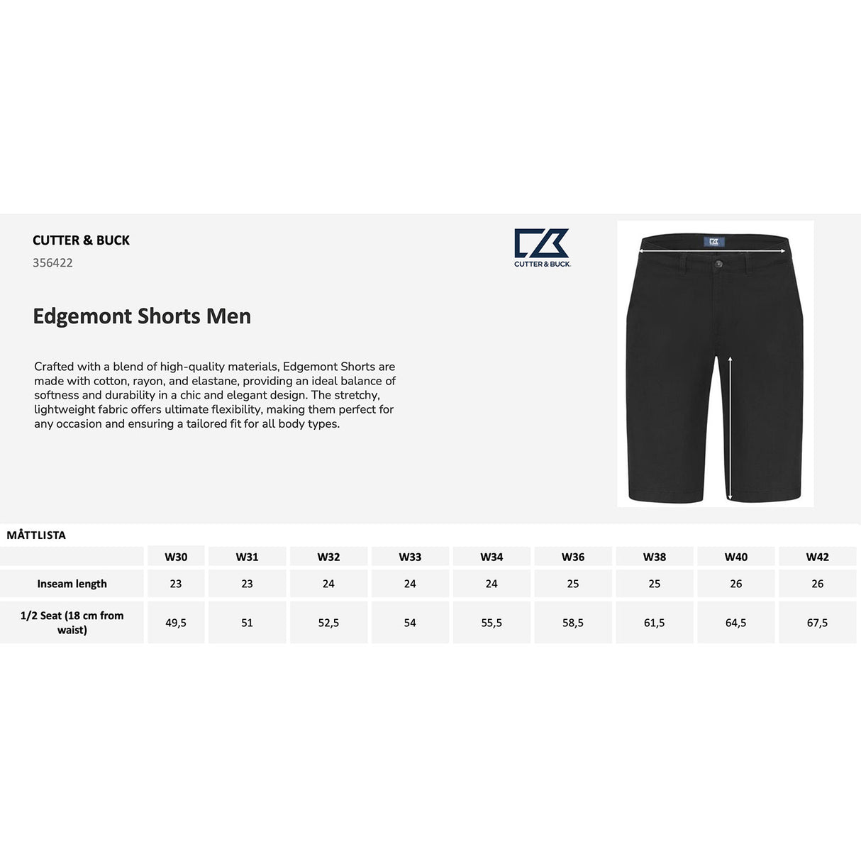 kokotaulukko Edgemont Shorts Men