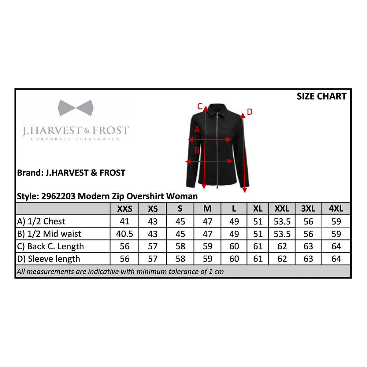 kokotaulukko Modern Zip Overshirt Woman