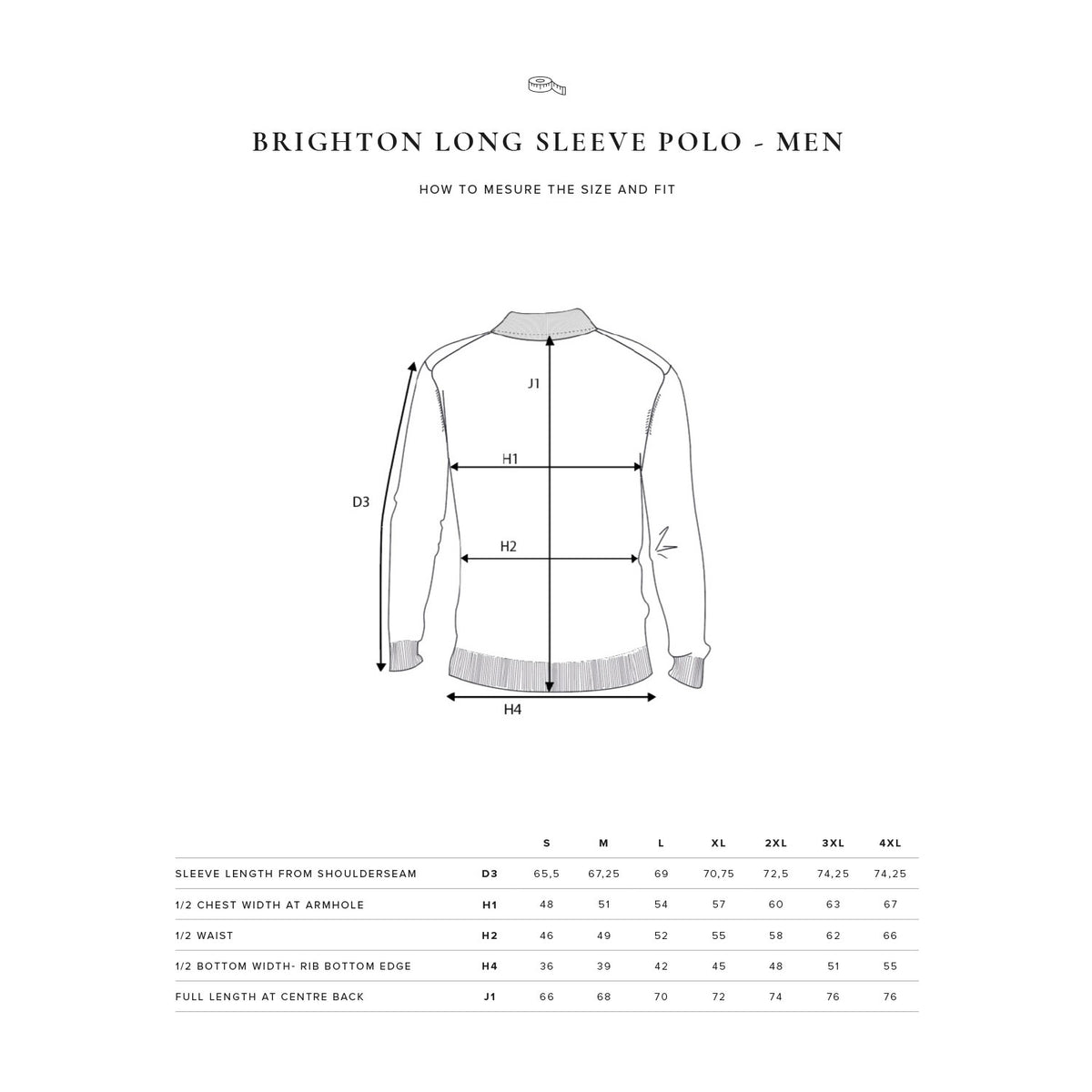 kokotaulukko nimbus Brighton Long Sleeve Polo Men
