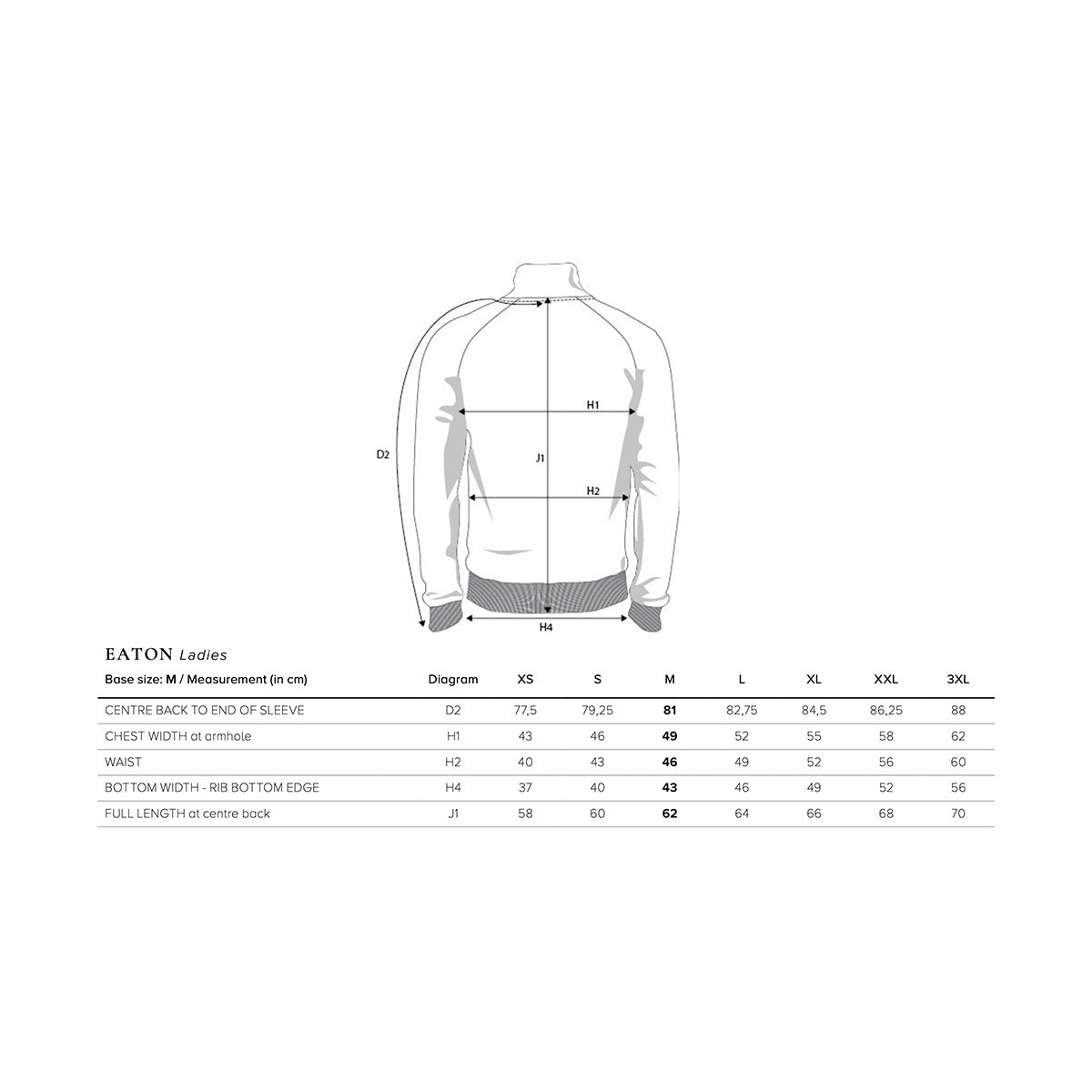 kokotaulukko nimbus eaton naisten collegetakki