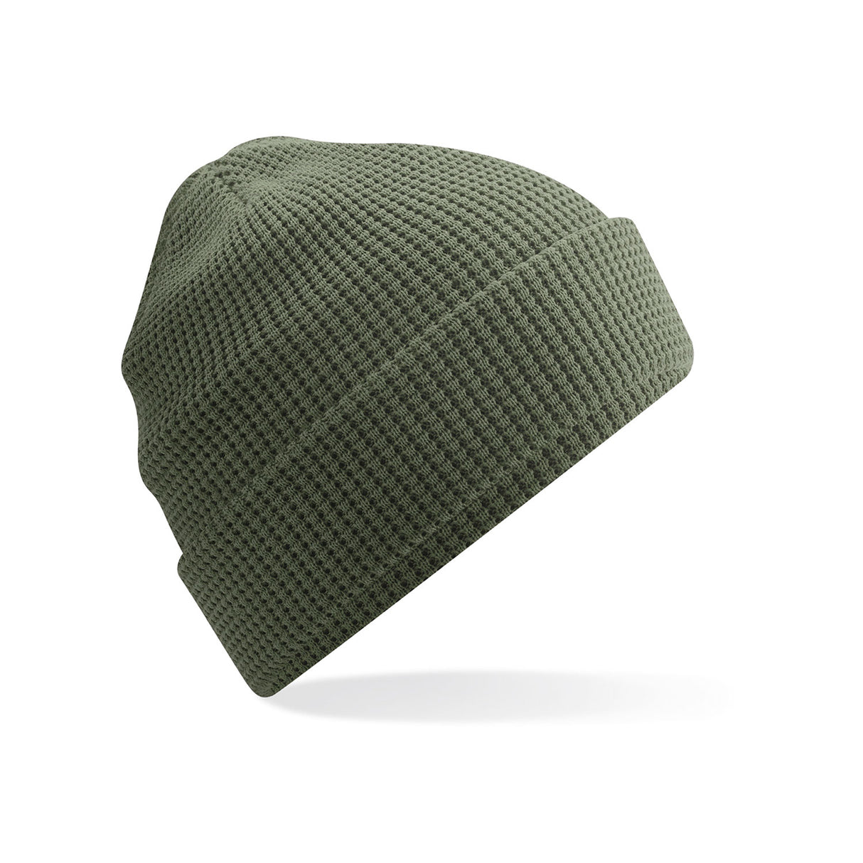 luomupuuvilla pipo vohveli neulos, oliivin vihreä